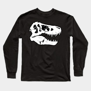 T-Rex Graphic Design Skull Long Sleeve T-Shirt